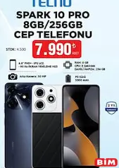 TECNO SPARK 10 PRO 8GB/256 GB CEP TELEFONU